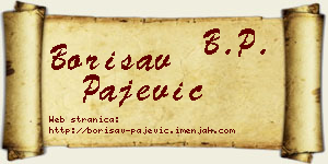 Borisav Pajević vizit kartica